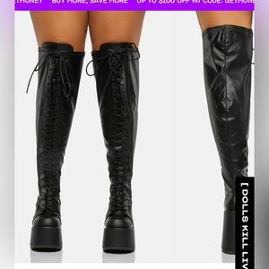 Goth boots from Dolls kill size 10 plus size